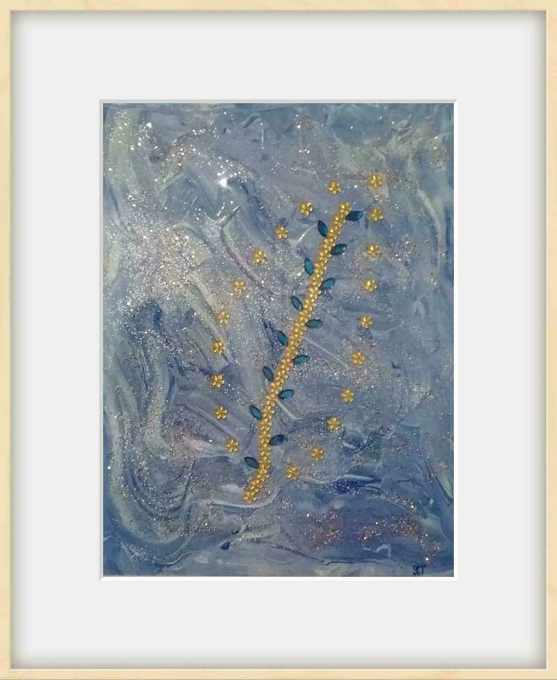 feuille_sur_fond_bleu_paillete