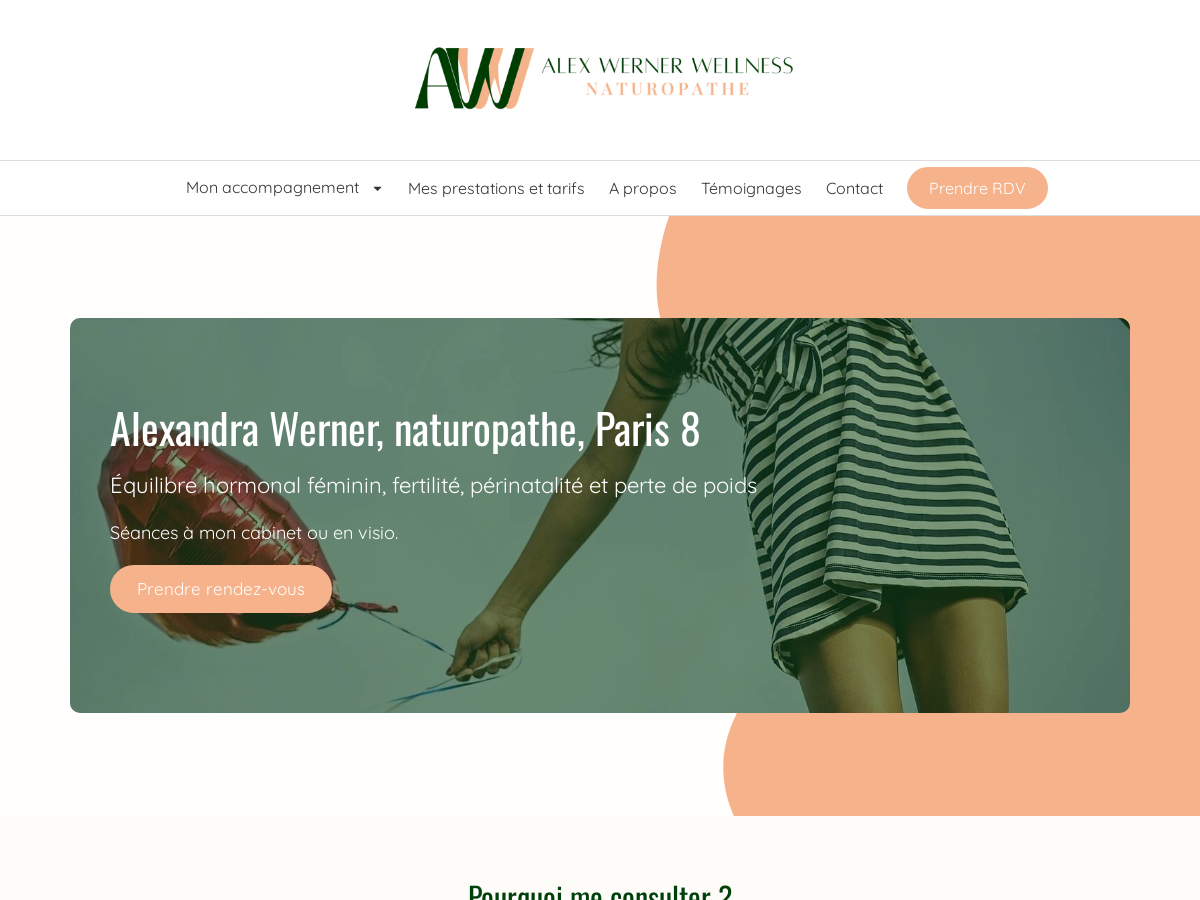 Exemple de site internet de Naturopathie à Paris 8