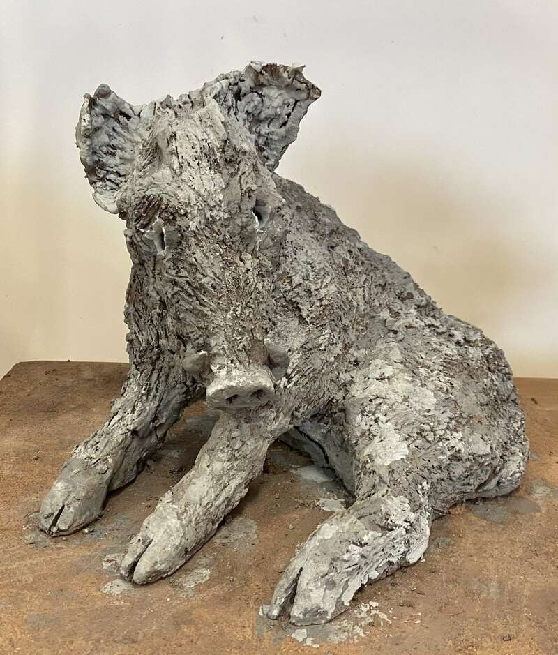sculpture-modelage_-_annie_minervini_-_sanglier__modelage