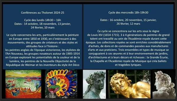 Conférence Histoire de l'art (peinture/sculpture)