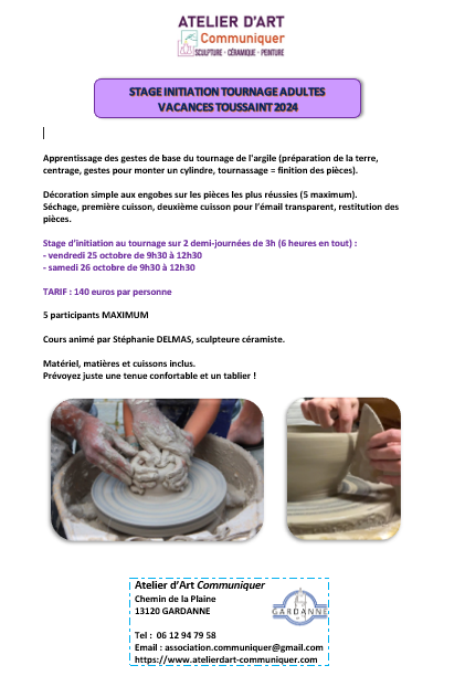 Stage d'initiation au tournage 25 & 26/10