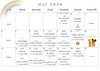 planning mensuel avec des tâches et des dates