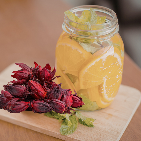 Boisson hydratante hibiscus-orange 