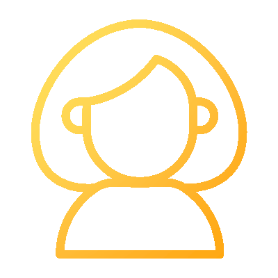 Wired gradient 16 avatar woman nodding hover pinch