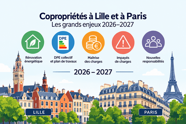 Copropriété à Lille et à Paris : les grands enjeux de 2026-2027 entre rénovation énergétique, maîtrise des charges et nouvelles responsabilités