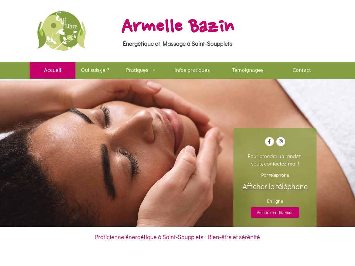Exemple de site internet de Massage bien-être à Saint-Soupplets