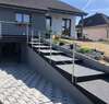 terrasse moderne en résine marbrée au luxembourg