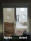 Avant après baie vitrée Vitres Teintées Alsace