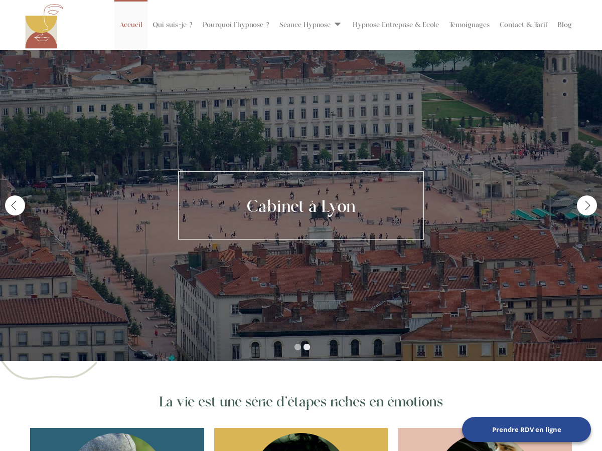 Exemple de site internet de Hypnothérapie à Lyon