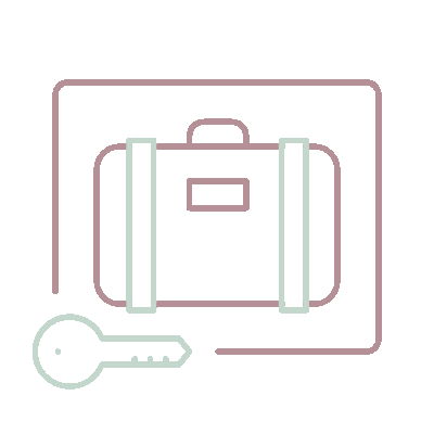 Wired outline 2071 baggage lock hover pinch