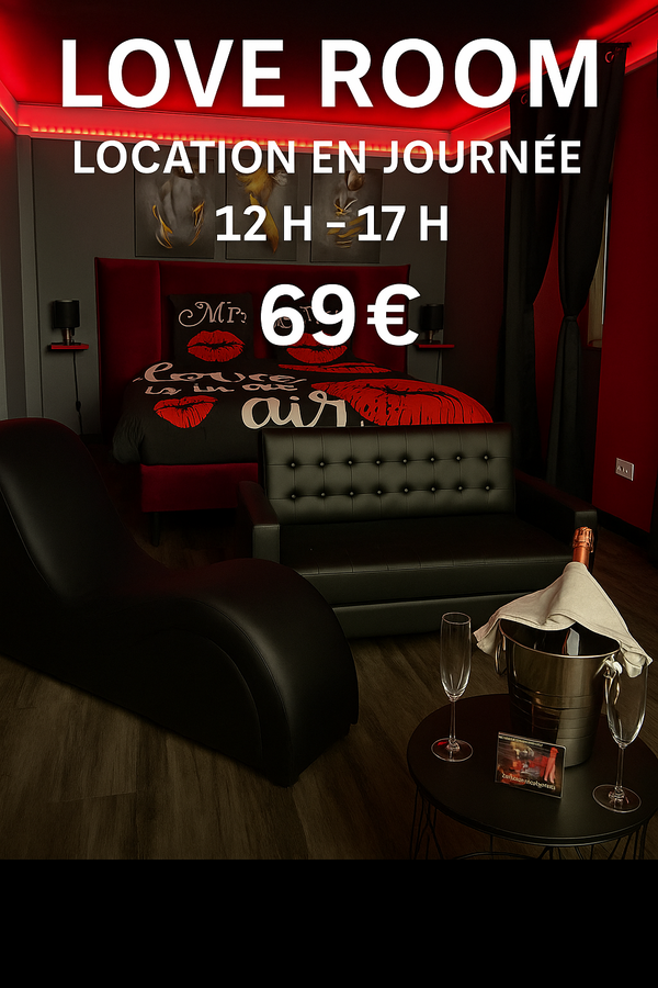 Profitez d’une Love Room avec spa privatif et terrasse , disponible en journée de 12h à 17h près de Saint-Malo. Évasion unique dès 69 €.