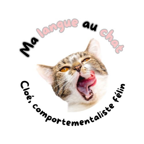 Logo Cloé Comportementaliste Félin - Ma langue au chat