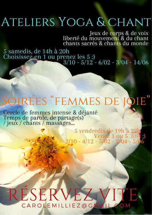 Nouveau : des ateliers toute l’année, et des Soirées spéciales... 