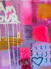 "Poem Am" canvas in poetic shades of color