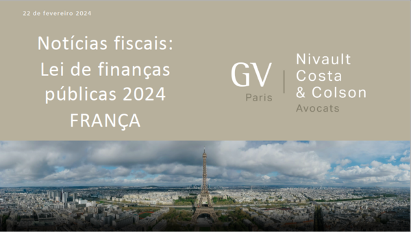 Notícias fiscais: Lei de finanças públicas 2024 na França