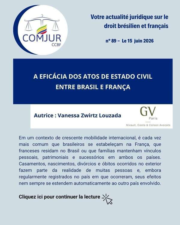 Transcrição de casamentos e divórcios entre o Brasil e a França