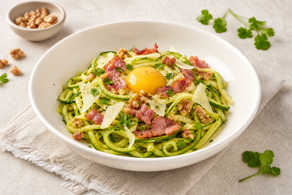 Carbonara healthy de courgettes