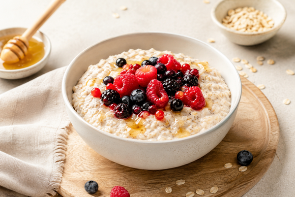 Porridge crémeux au fruit rouge
