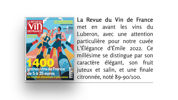 La Revue du Vin de France met à l'honneur les vins du Luberon !