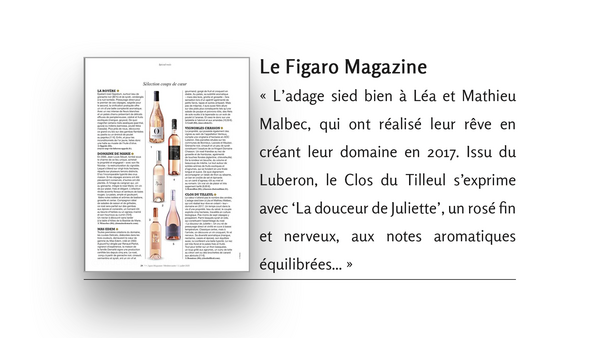 Le Figaro Magazine salue la fraîcheur du rosé du Luberon !