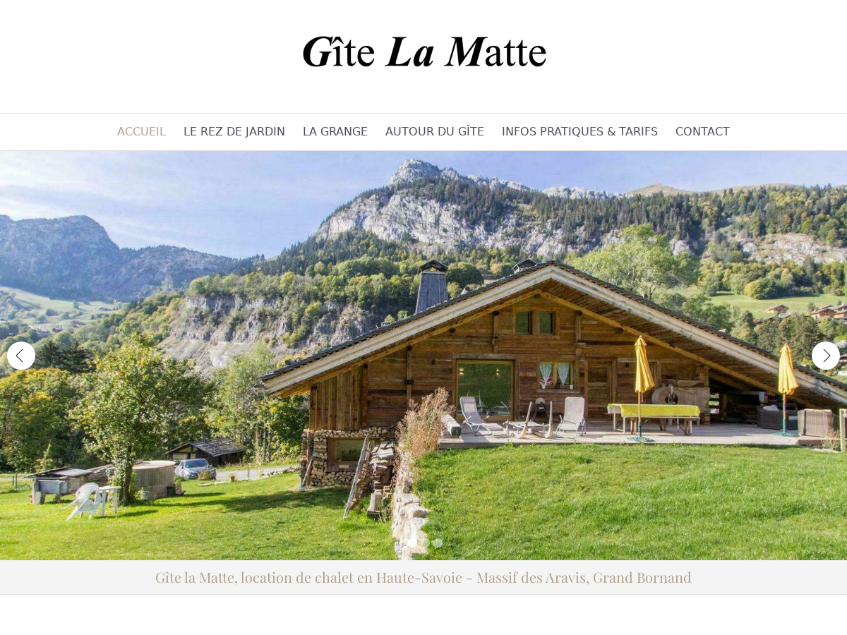 Exemple de site internet de Chambre d'hôte et Gîte à Le Grand-Bornand