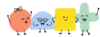 Mascottes SmartDiet illustrant notre approche d’expert en prévention santé par la nutrition