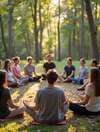 Groupe collaborant sur formation pour animer des cercles