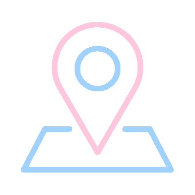 Wired outline 52 location pin on square map hover jump  1 
