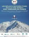 Affiche les implants dentaires posés par le Dr Eric Moreau sont fabriqués en France