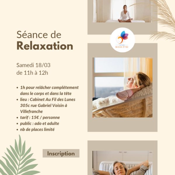 Séance de relaxation rien que pour vous !