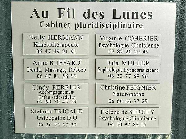 L'équipe du Cabinet Au Fil des Lunes