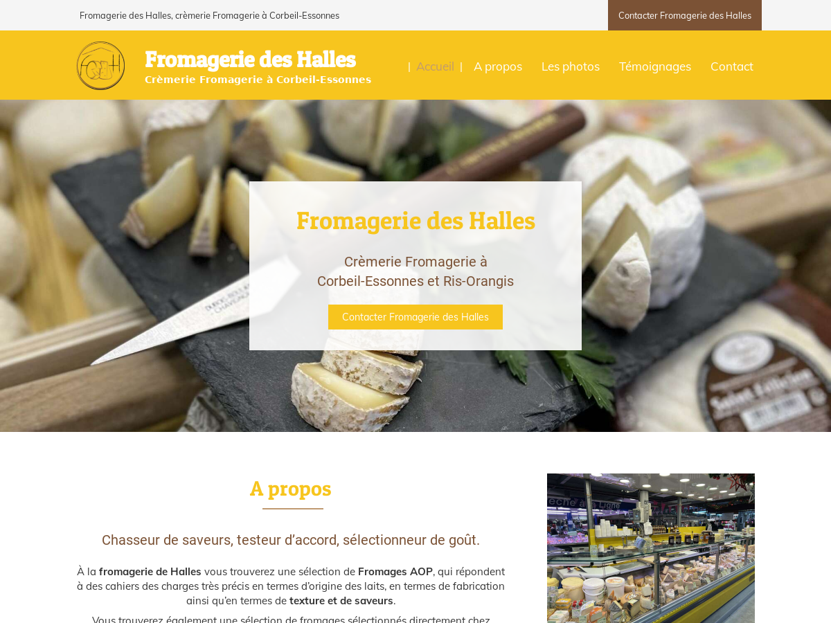 Exemple de site internet de Fromagerie à Corbeil-Essonnes