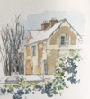 aquarelle maison à Versailles