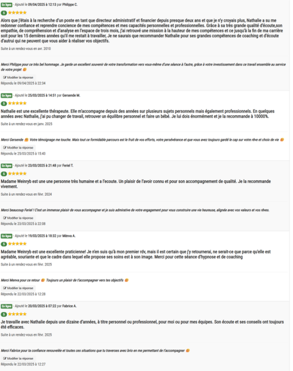 Merci pour vos avis et témoignages !