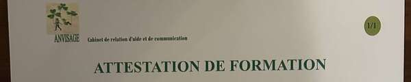 Nouvelle attestation : formation sur la théorie de l'attachement