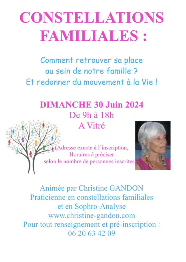 CONSTELLATIONS FAMILIALES Dimanche 30 Juin 2024