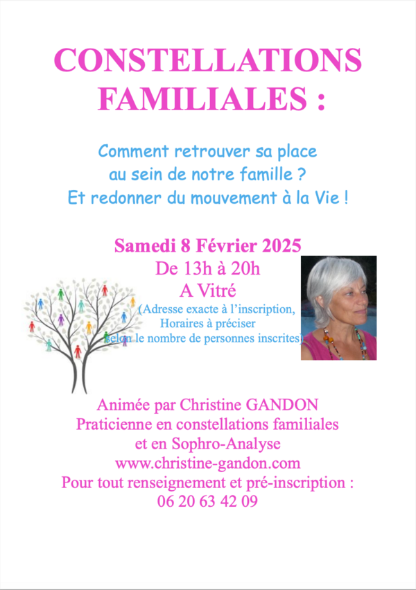 CONSTELLATIONS FAMILIALES : Dimanche 8 Février 2025