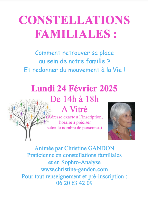CONSTELLATIONS FAMILIALES : Lundi 24 Février 2025