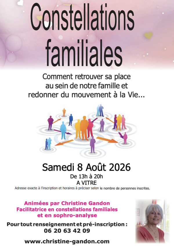 CONSTELLATIONS FAMILIALES : Dimanche 9 Août 2026