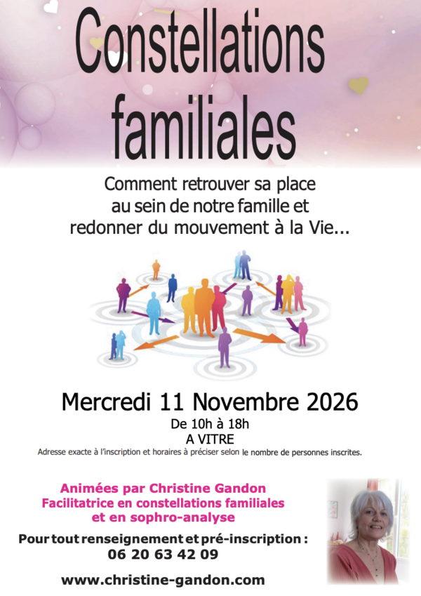 CONSTELLATIONS FAMILIALES : Mercredi 11 Novembre 2026