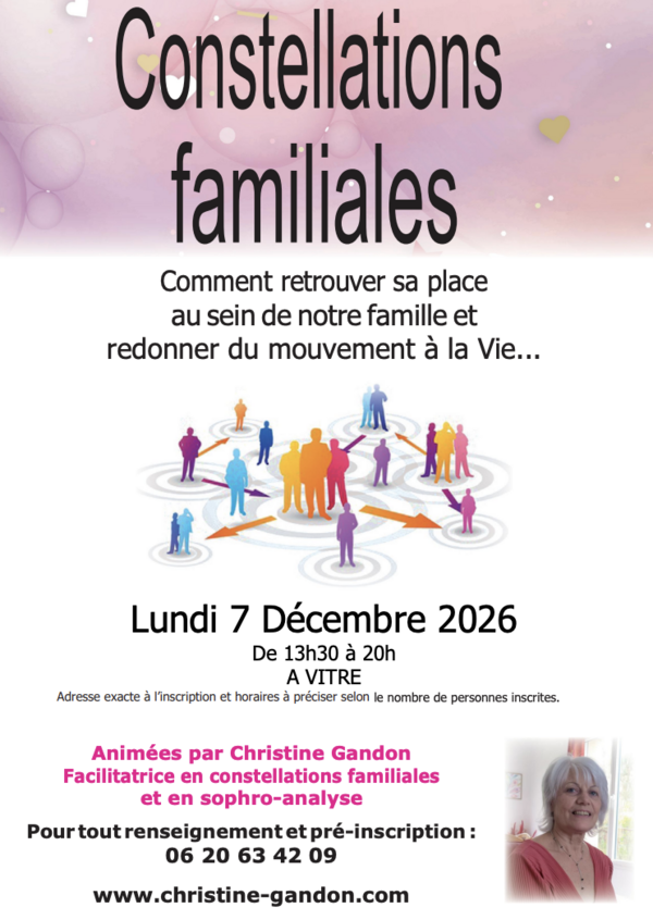 CONSTELLATIONS FAMILIALES : Lundi 7 Décembre 2026