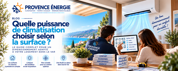 Dimensionnement de la puissance d'une climatisation selon la surface du logement dans le Var - Provence Énergie