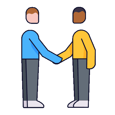 Wired lineal 645 people handshake transaction hover pinch