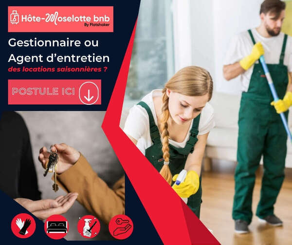 RECRUTE Gestionnaires et Agent d'entretien Locations Saisonnières