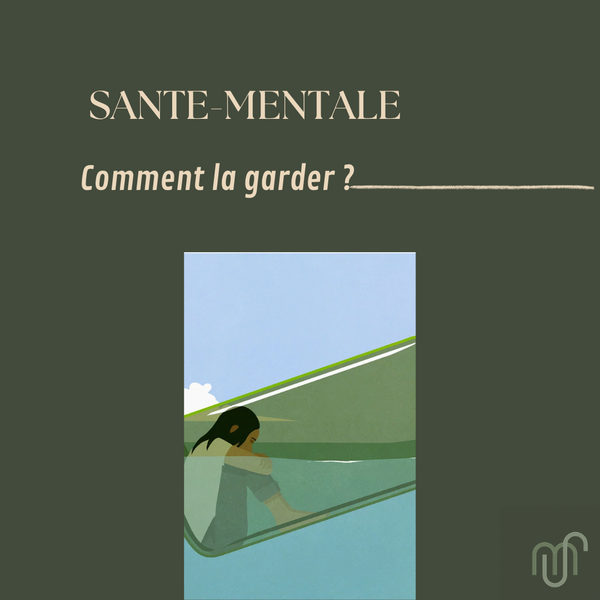 illustration de la santé mentale avec une femme dans une bouteille