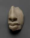 morceau de visage de statue, nez et bouche