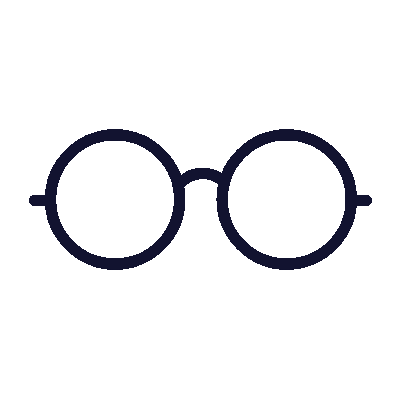 Wired outline 243 glasses eye blink hover searching