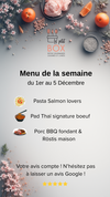 Menu de la semaine - La PetitBox