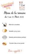 Menu de la semaine - La PetitBox