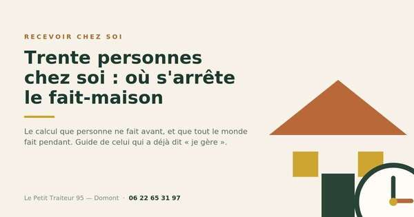 Buffet à domicile pour trente personnes dans le Val-d'Oise